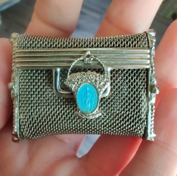 Vintage Jewelry - Vintage czech mesh rosary holder bag